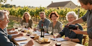 cours d'oenologie dans un vignoble